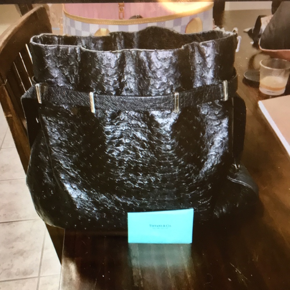 🌹Tiffany & Co ostrich exotic bag 14x13, $5450 originally@Tiffany & Co